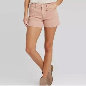 NWT Tinseltown Mid Rise Blush Pink Denim Shorts
